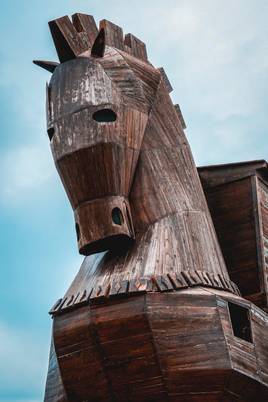 trojan horse replica at the museum canakkale turkey